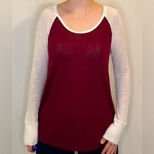 So Perfect Tunic Large Burgundy Long Sleeve